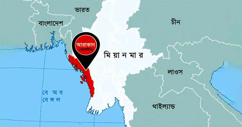 একটি মানচিত্রে বাংলাদেশ হয়ে পার্শ্ববর্তী দেশগুলোর করিডর সংযোগের রুট চিহ্নিত করা, সঙ্গে করিডোর নিয়ে রাজনৈতিক ও নিরাপত্তা সংশ্লিষ্ট আইকনগুলো যুক্ত।