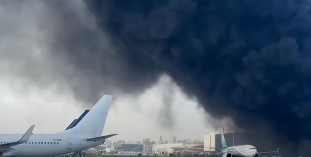 শাহজালাল বিমানবন্দরের আগুন